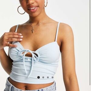 Light blue ASOS tank.